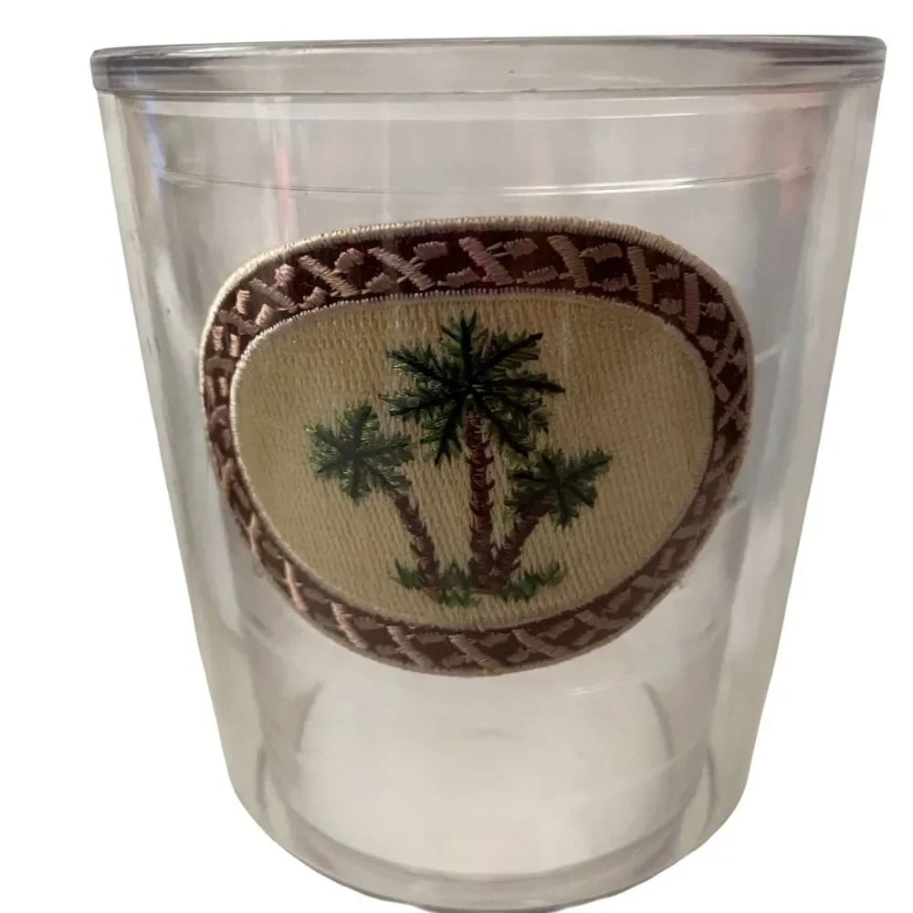 Tervis 24 Oz‎ Tumbler Palm Trees 7 1/2 Inches Tall Insulated Double Walled